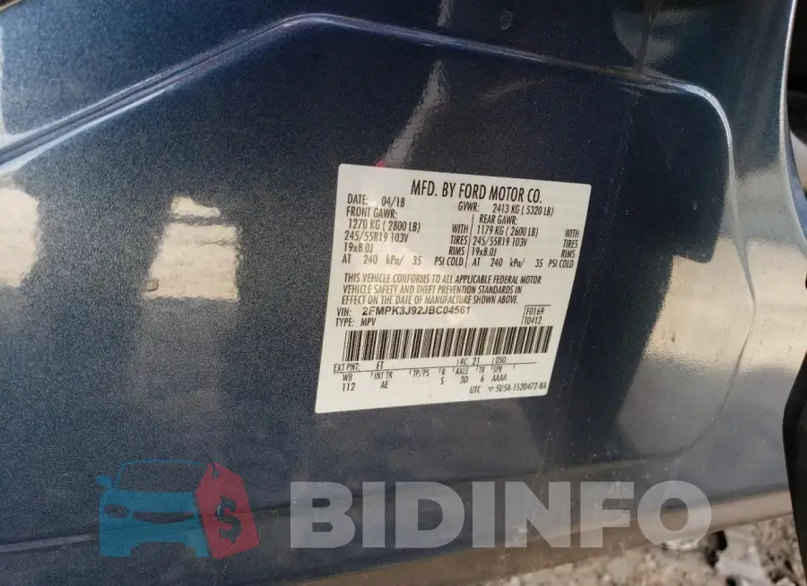 2FMPK3J92JBC04561 Photo# 12
