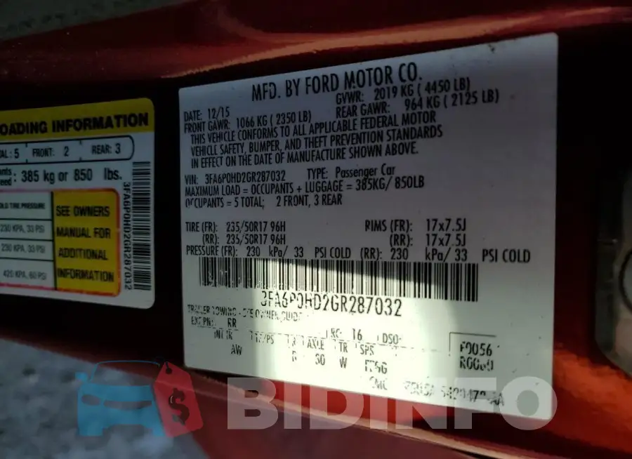 3FA6P0HD2GR287032 Photo# 13