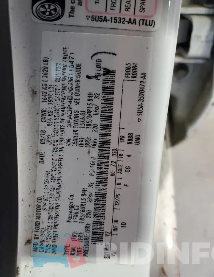 3FADP4BJ0JM115471 Photo# 12