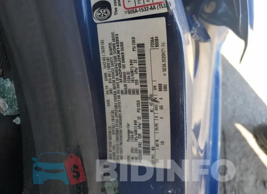 3FADP4BJ2KM145993 Photo# 12