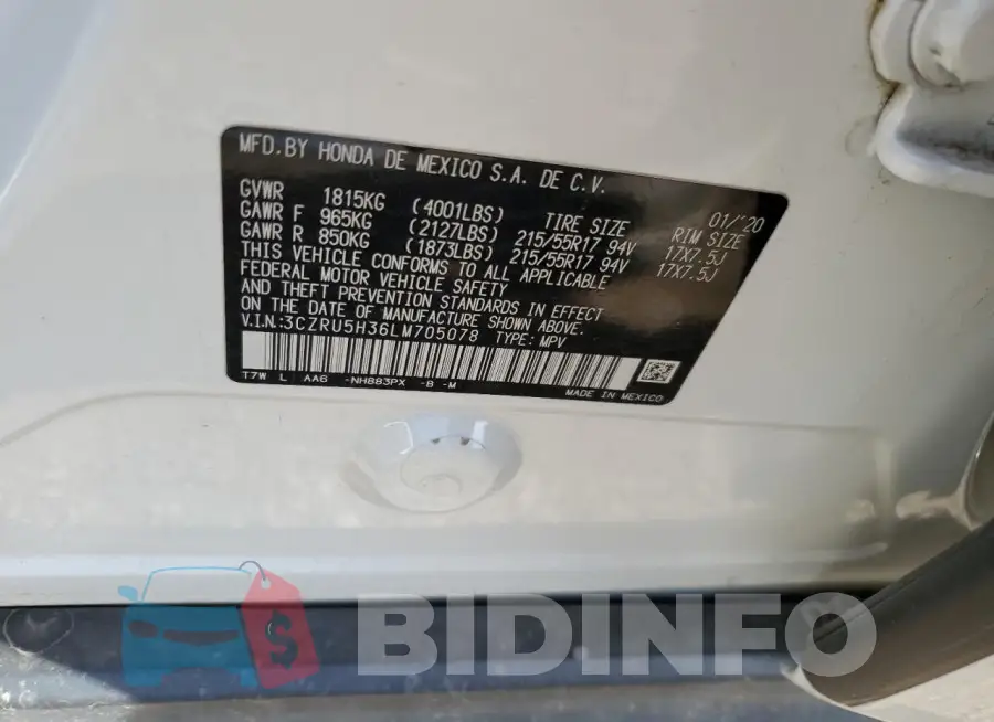 3CZRU5H36LM705078 Photo# 13
