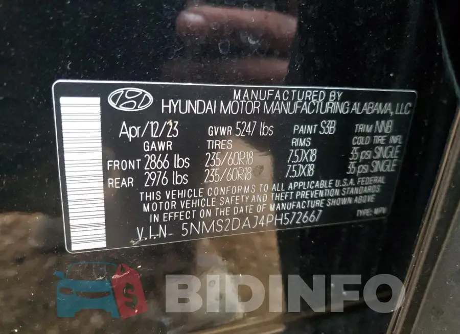 5NMS2DAJ4PH572667 Photo# 14