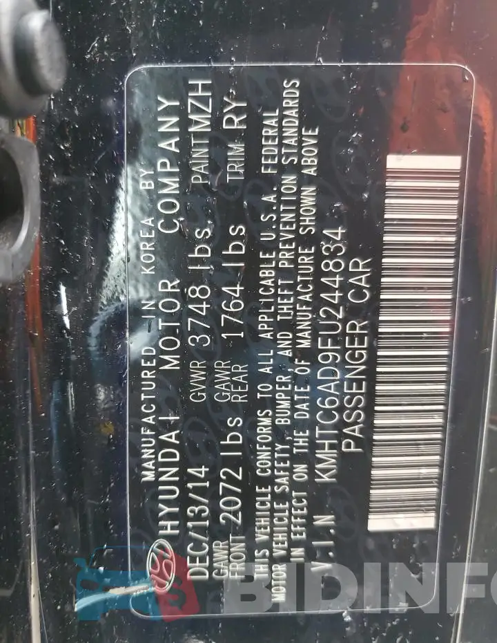 KMHTC6AD9FU244834 Photo# 12