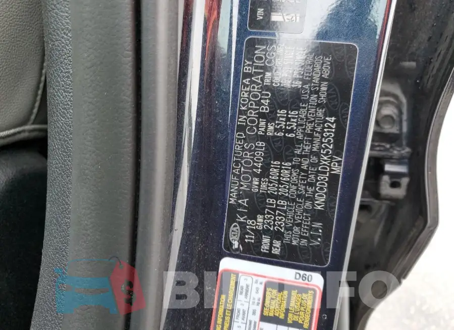 KNDCD3LDXK5253124 Photo# 13