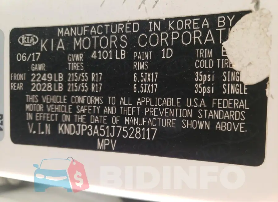 KNDJP3A51J7528117 Photo# 14