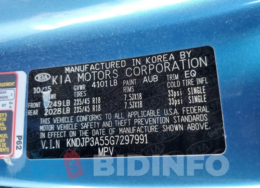 KNDJP3A55G7297991 Photo# 12