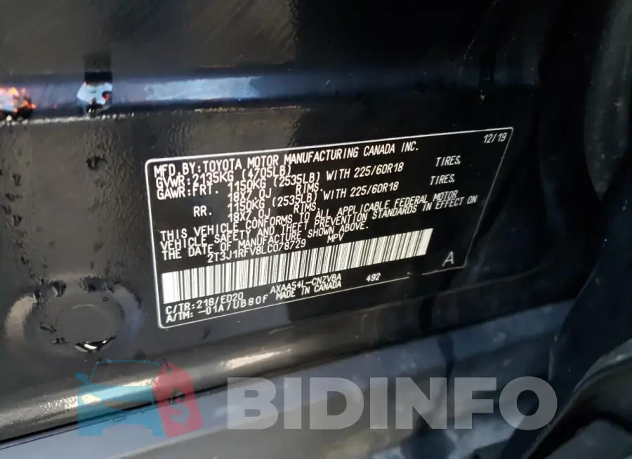 2T3J1RFV8LC078729 Photo# 13