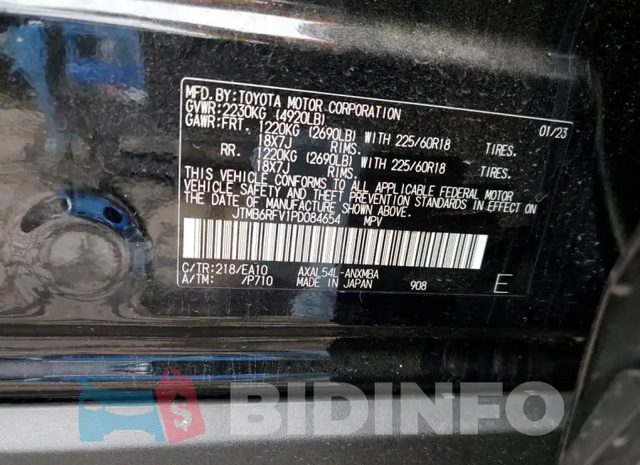 JTMB6RFV1PD084654 Photo# 13