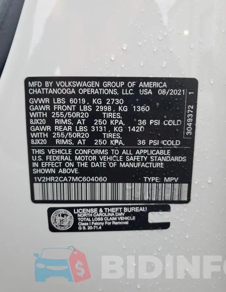 1V2HR2CA7MC604060 Photo# 12