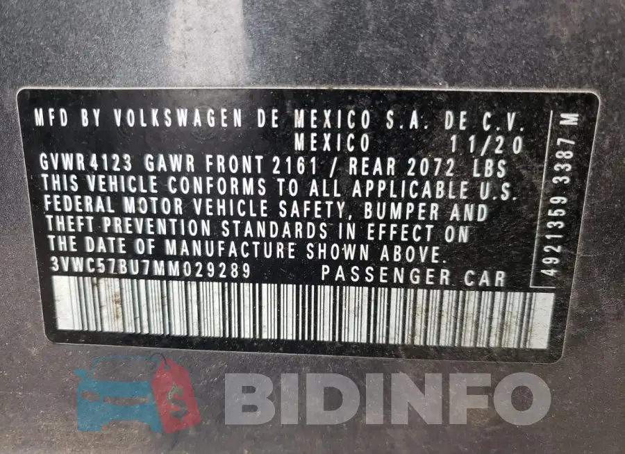 3VWC57BU7MM029289 Photo# 12