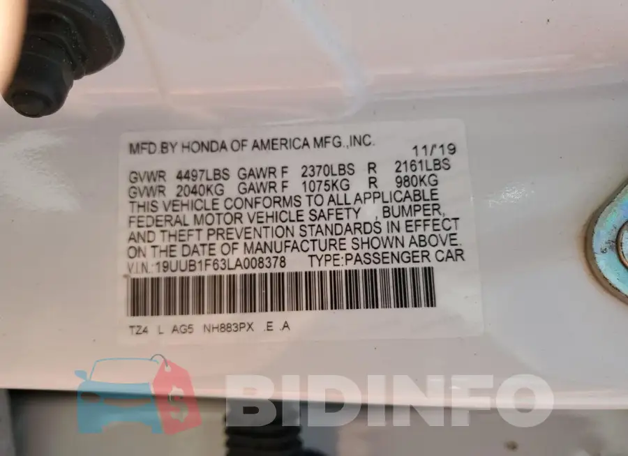 19UUB1F63LA008378 Photo# 13