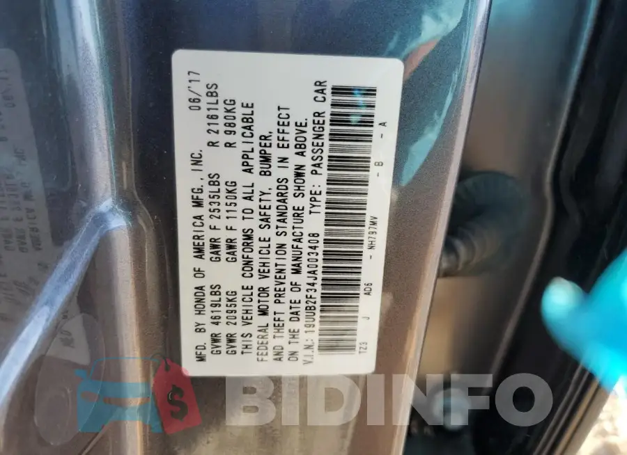 19UUB2F34JA003408 Photo# 12