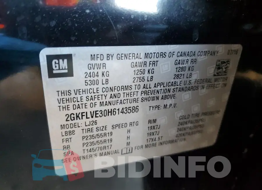 2GKFLVE30H6143586 Photo# 13