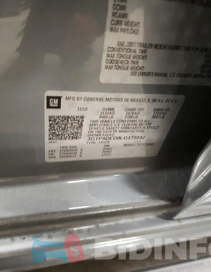 3GTP8DED0LG175942 Photo# 13