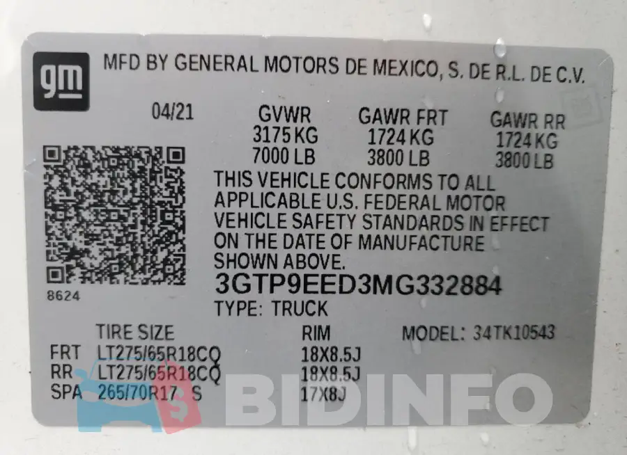 3GTP9EED3MG332884 Photo# 12