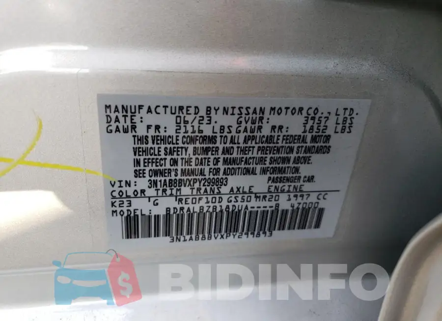 3N1AB8BVXPY299893 Photo# 12