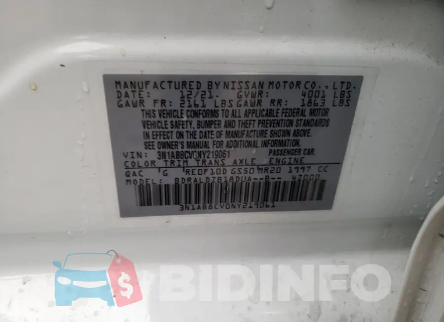 3N1AB8CV0NY219061 Photo# 13