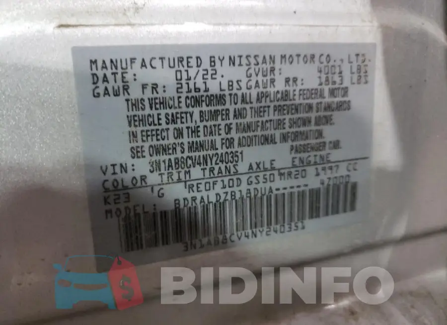 3N1AB8CV4NY240351 Photo# 12