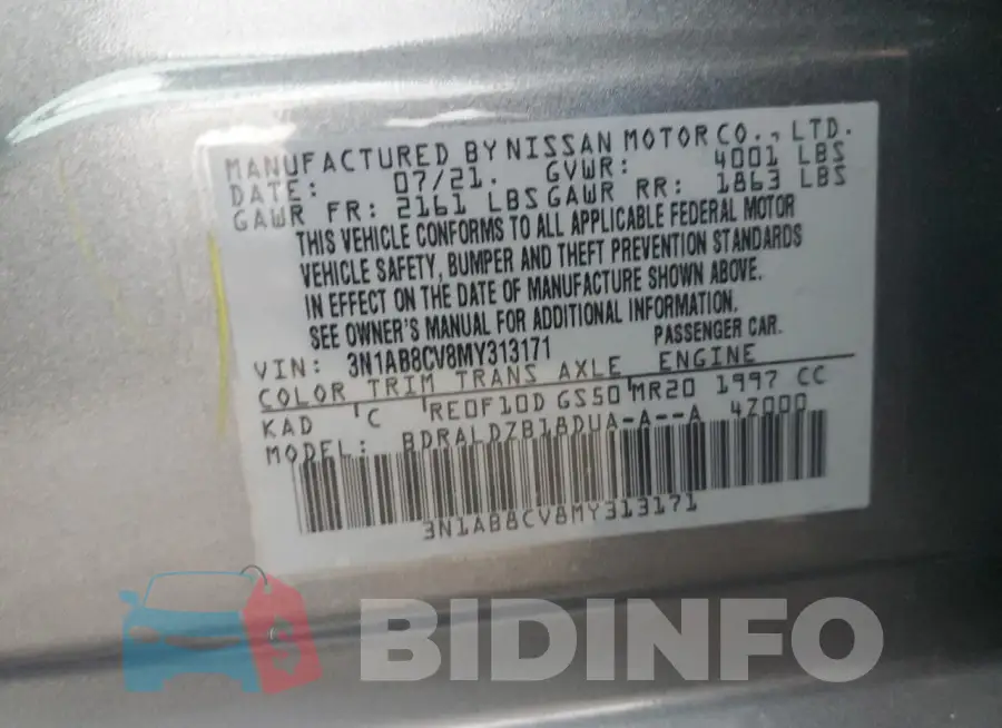 3N1AB8CV8MY313171 Photo# 12