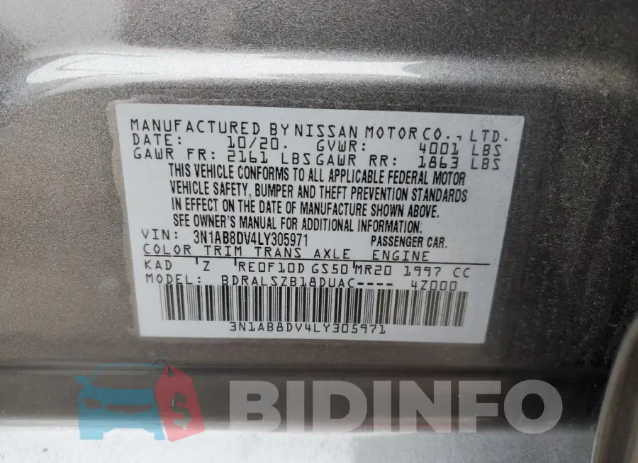 3N1AB8DV4LY305971 Photo# 12
