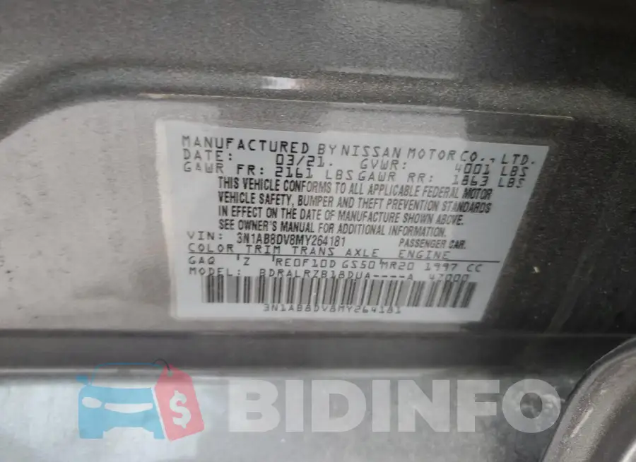 3N1AB8DV8MY264181 Photo# 12