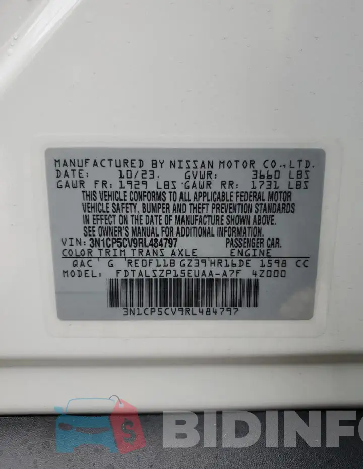 3N1CP5CV9RL484797 Photo# 12