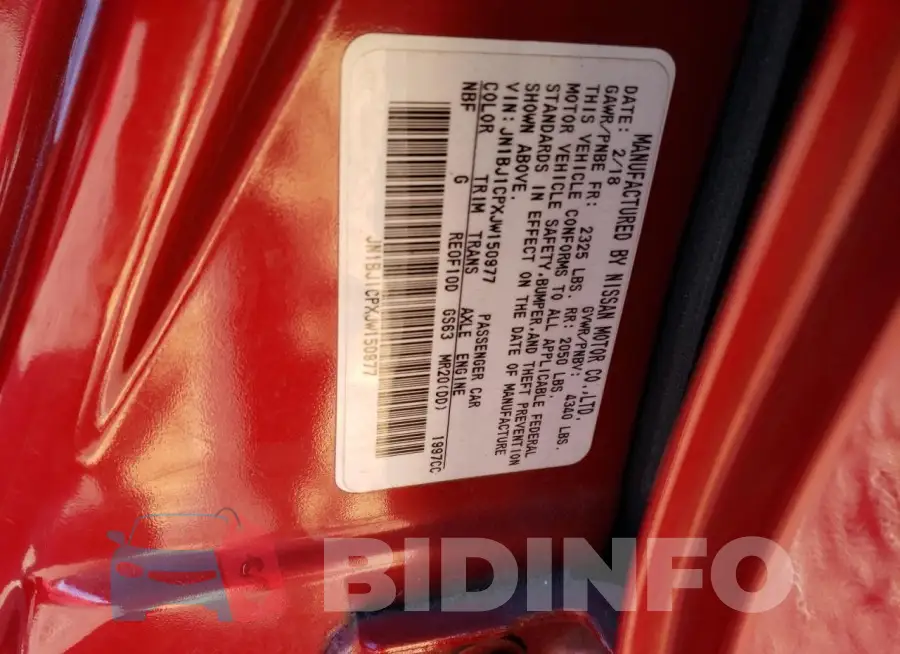 JN1BJ1CPXJW150977 Photo# 13