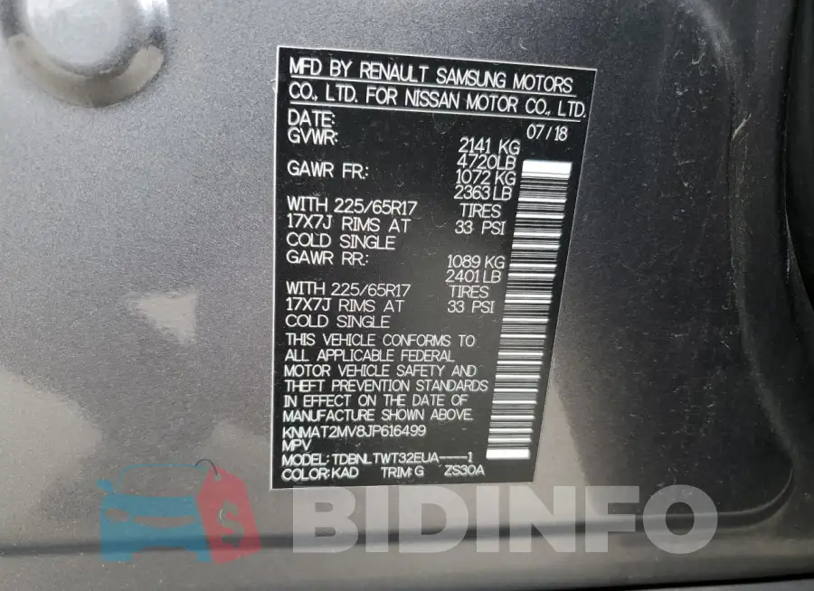 KNMAT2MV8JP616499 Photo# 12