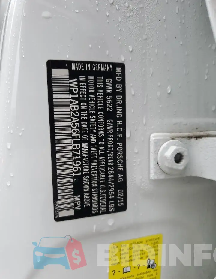 WP1AB2A56FLB71961 Photo# 14