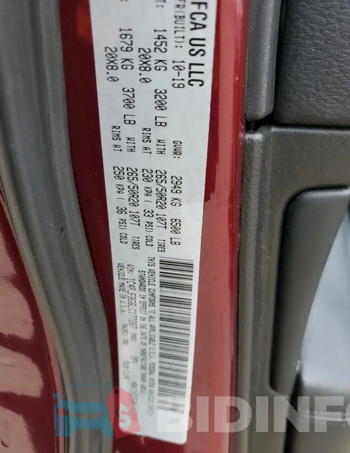 1C4RJFBG6LC177267 Photo# 14