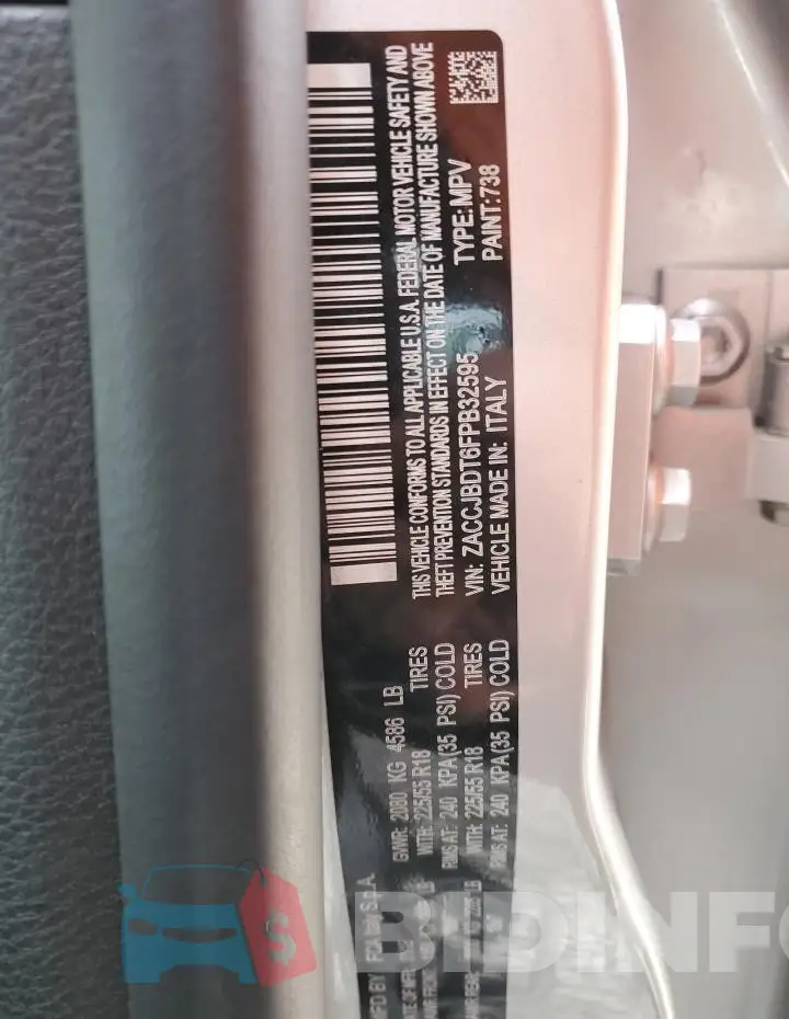 ZACCJBDT6FPB32595 Photo# 13