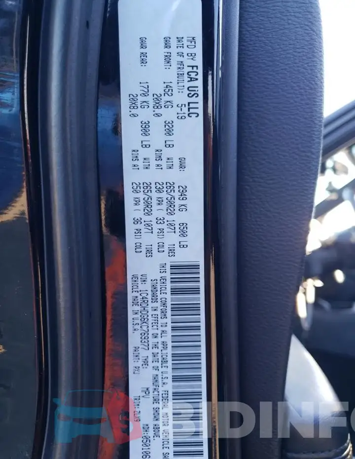1C4RDHDG6KC769377 Photo# 13