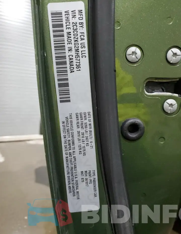 2C3CDZKG2MH577361 Photo# 13