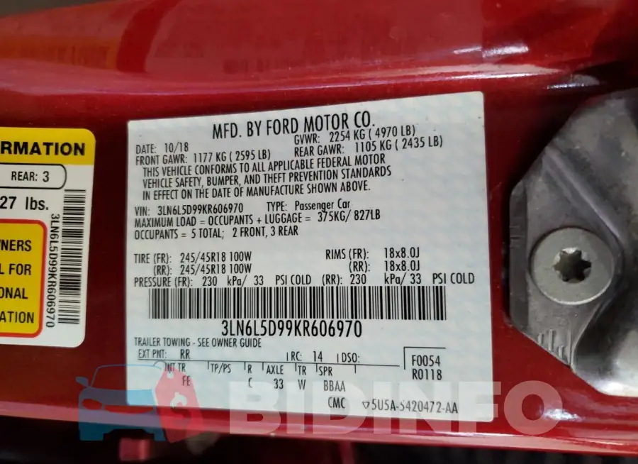 3LN6L5D99KR606970 Photo# 13
