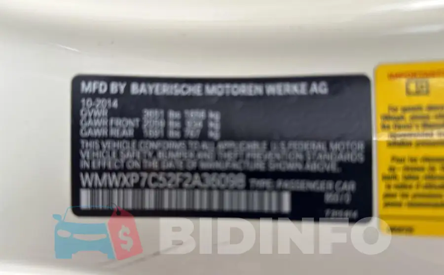 WMWXP7C52F2A36098 Photo# 10