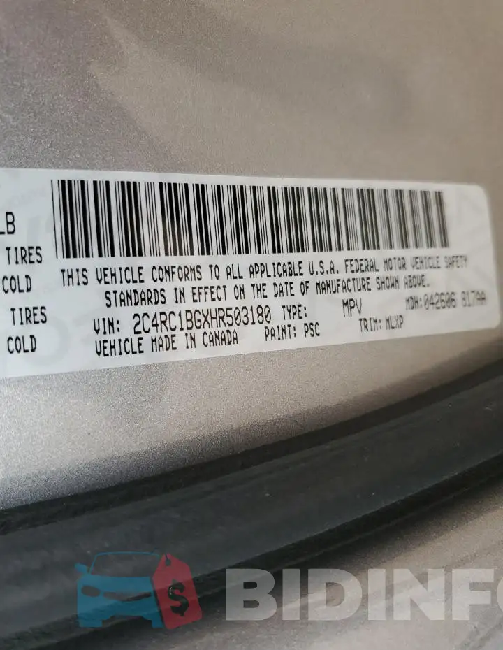2C4RC1BGXHR503180 Photo# 13