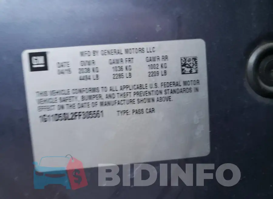 1G11D5SL2FF305561 Photo# 12