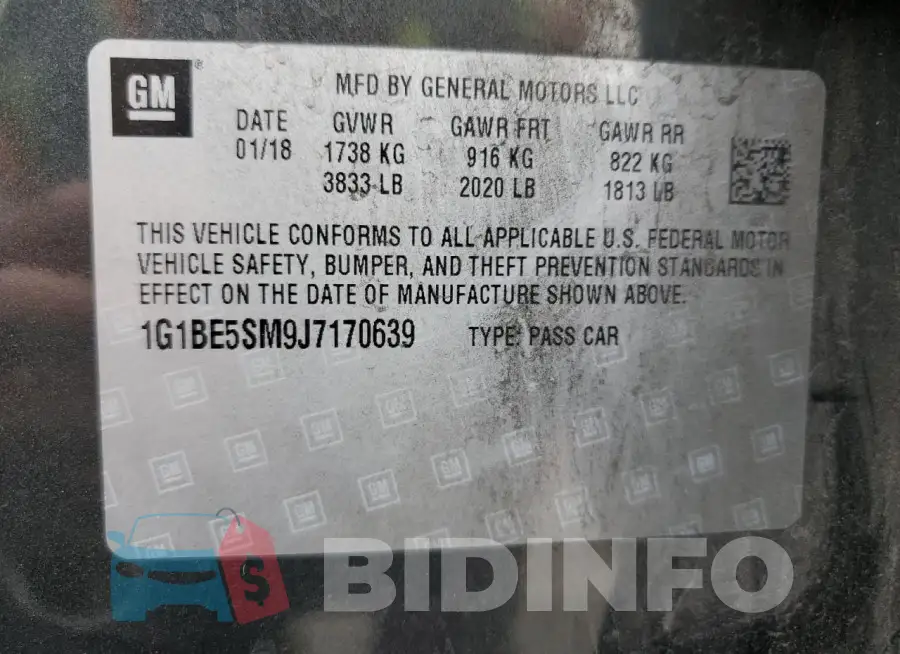 1G1BE5SM9J7170639 Photo# 12