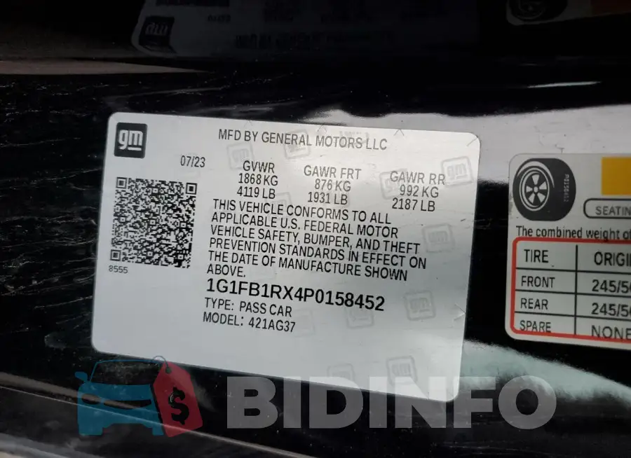1G1FB1RX4P0158452 Photo# 12