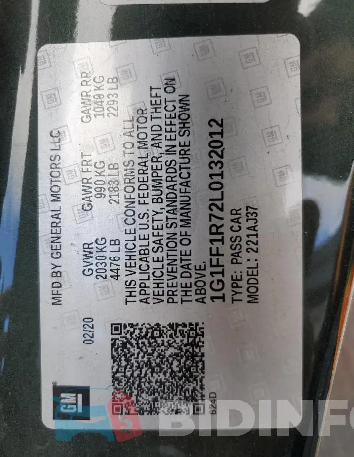 1G1FF1R72L0132012 Photo# 12