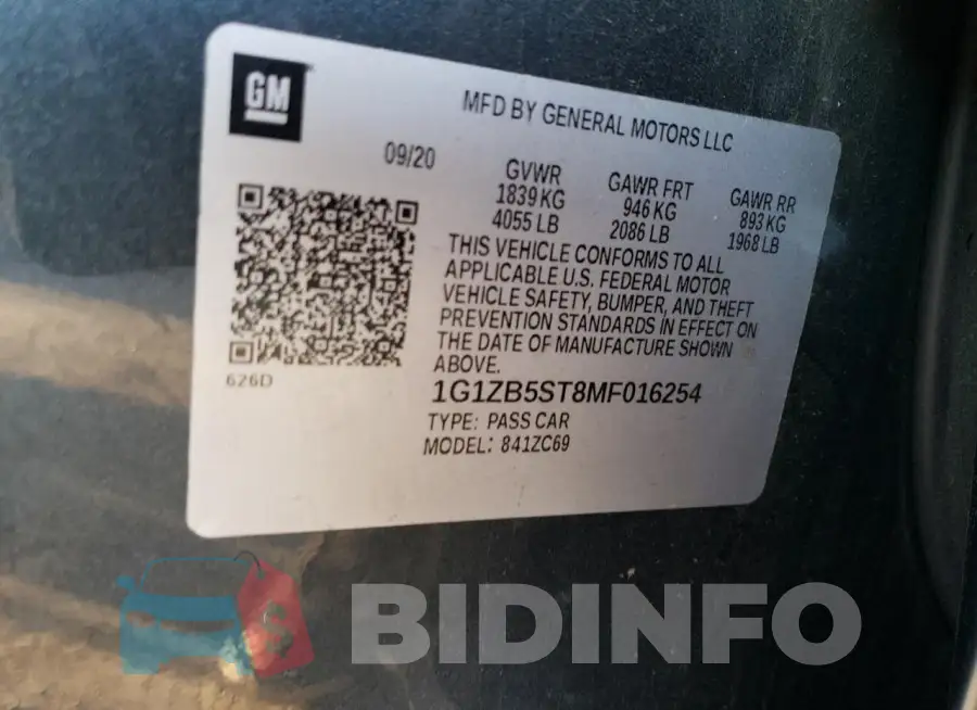1G1ZB5ST8MF016254 Photo# 12