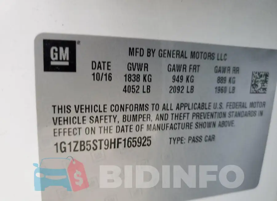1G1ZB5ST9HF165925 Photo# 12
