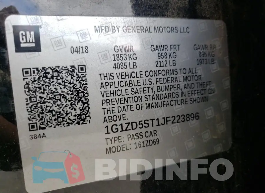 1G1ZD5ST1JF223896 Photo# 10