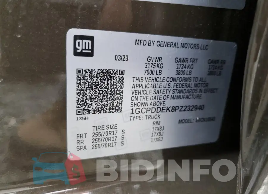 1GCPDDEK8PZ232940 Photo# 12