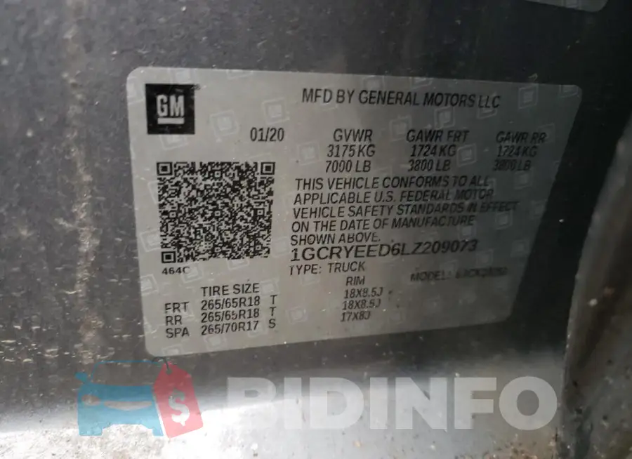 1GCRYEED6LZ209073 Photo# 12