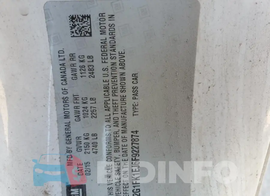 2G1FK1EJ6F9227874 Photo# 12