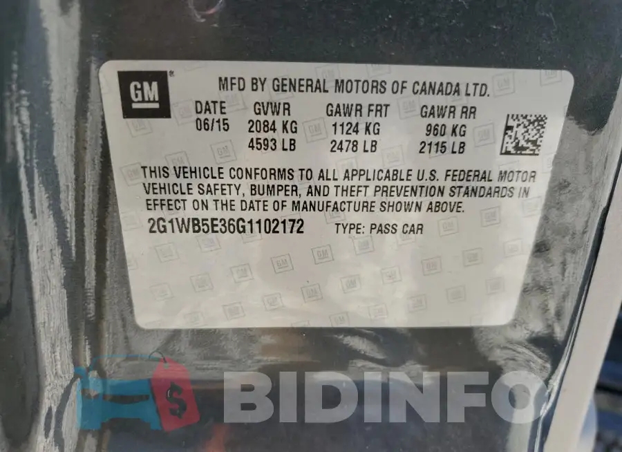 2G1WB5E36G1102172 Photo# 12