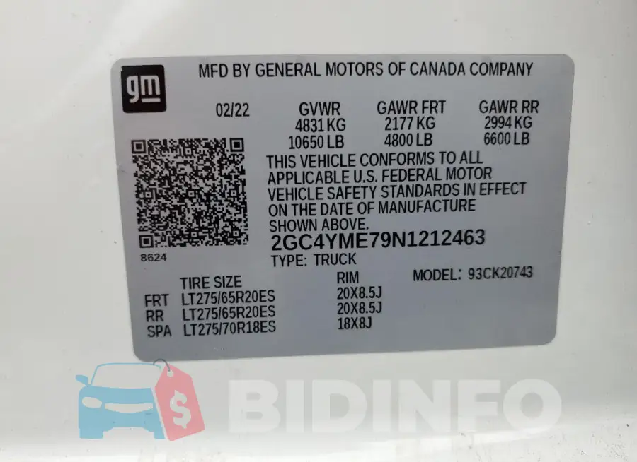 2GC4YME79N1212463 Photo# 13