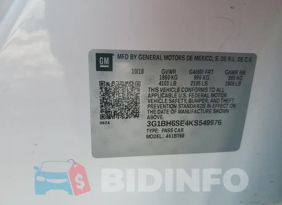 3G1BH6SE4KS549976 Photo# 13