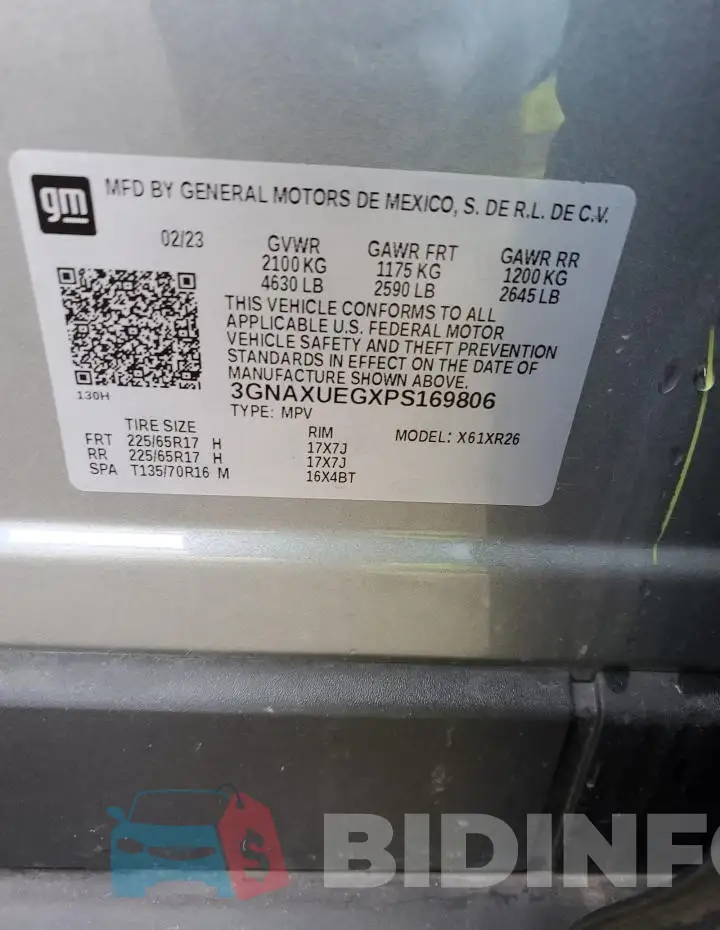 3GNAXUEGXPS169806 Photo# 13